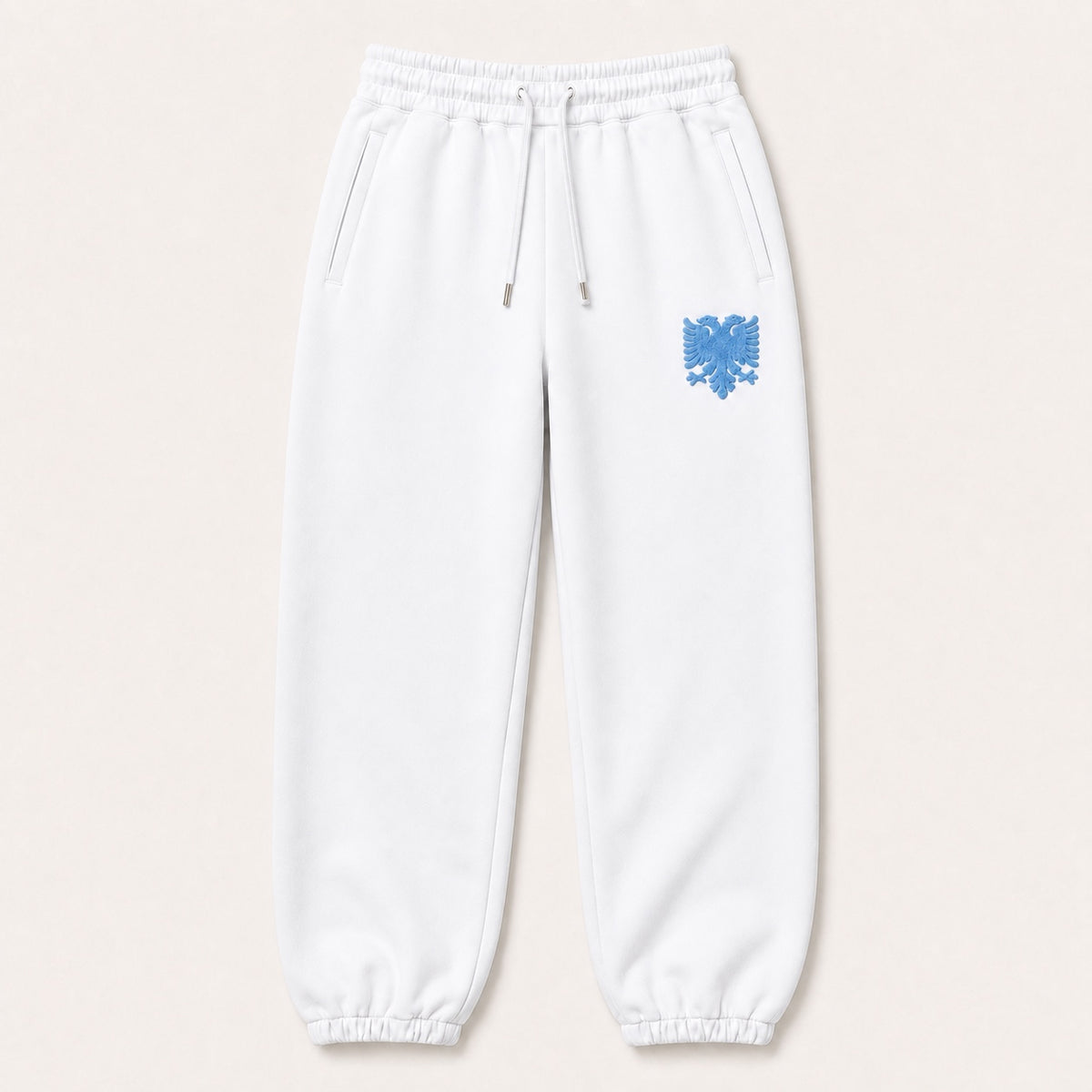 Sweatpants Albanian Eagle — White/Blue