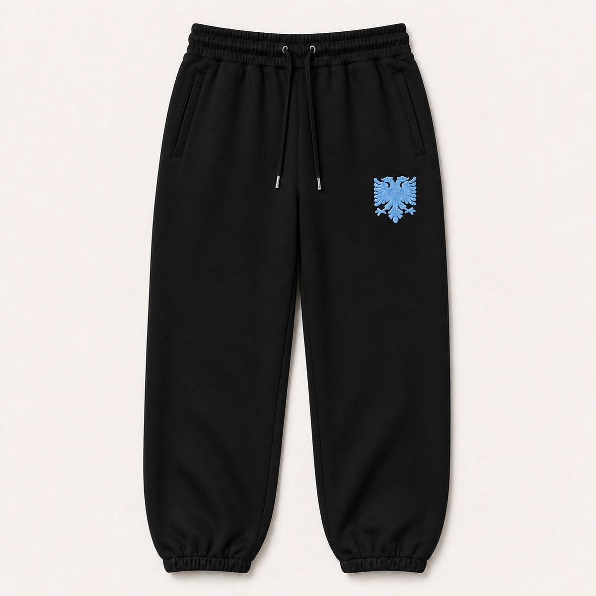 Sweatpants Albanian Eagle — Black/Blue