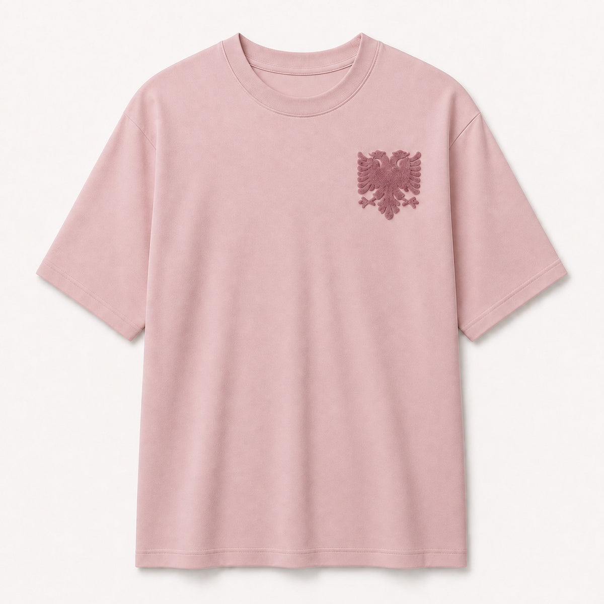 Oversized T-Shirt Albanian Eagle — Pink